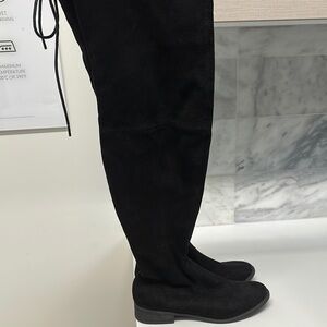 Women's Black Over-the-Knee Faux Suede Boots